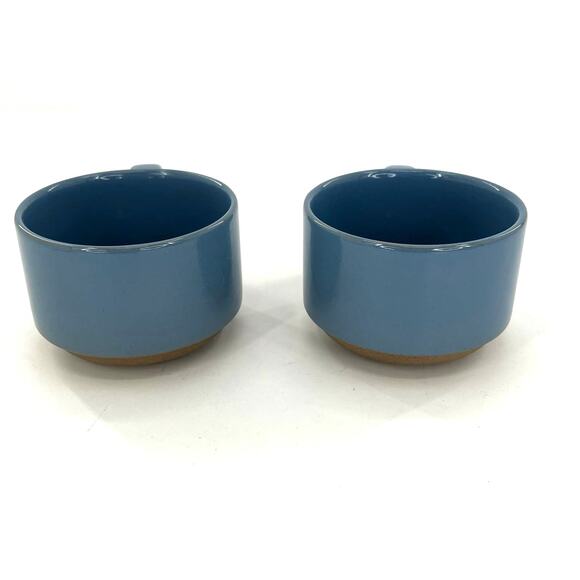 W.R. Midwinter Ltd blue table to oven stoneware mug teacup with saucer - Picture 4 of 8